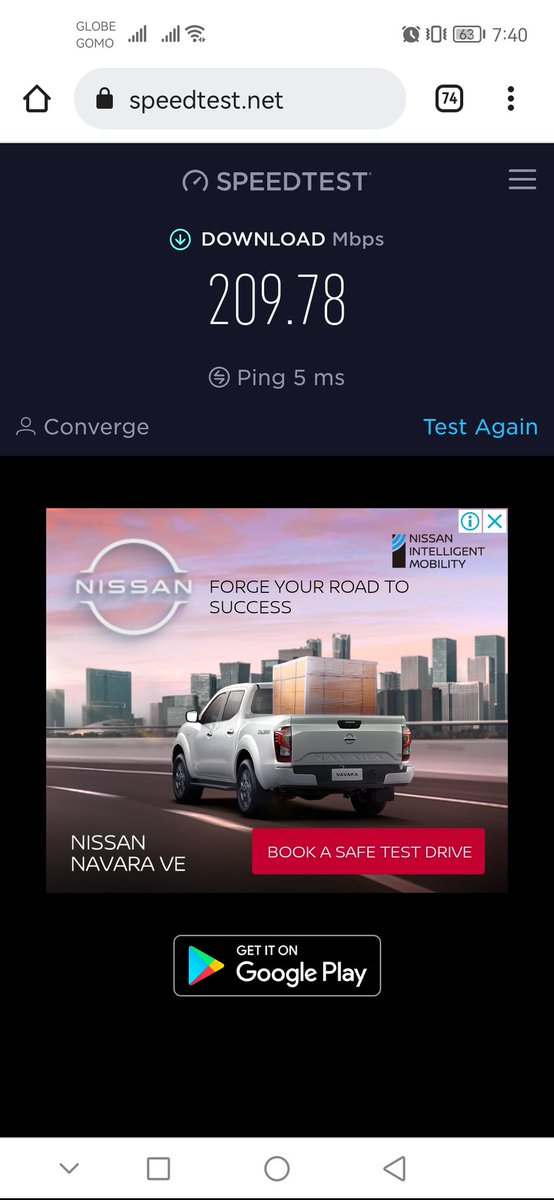 Pautopak's tweet photo. #showoffyourspeed #ExperienceBetter #ConvergeSpeedtestChallenge https://t.co/uCyXp1suGz