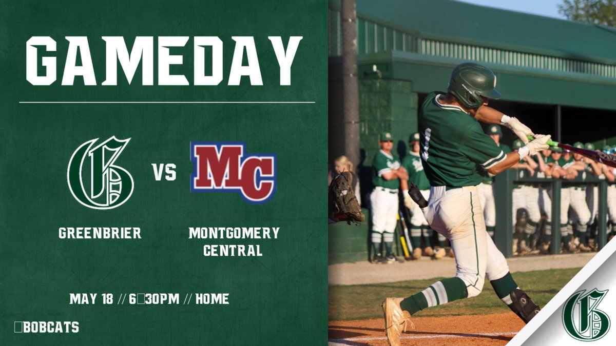 REGION CHAMPIONSHIP

📍Greenbrier 
⏰ 6:30pm
📱 Follow on GameChanger (Greenbrier Varsity Bobcats) gc.com/teammanager/te…