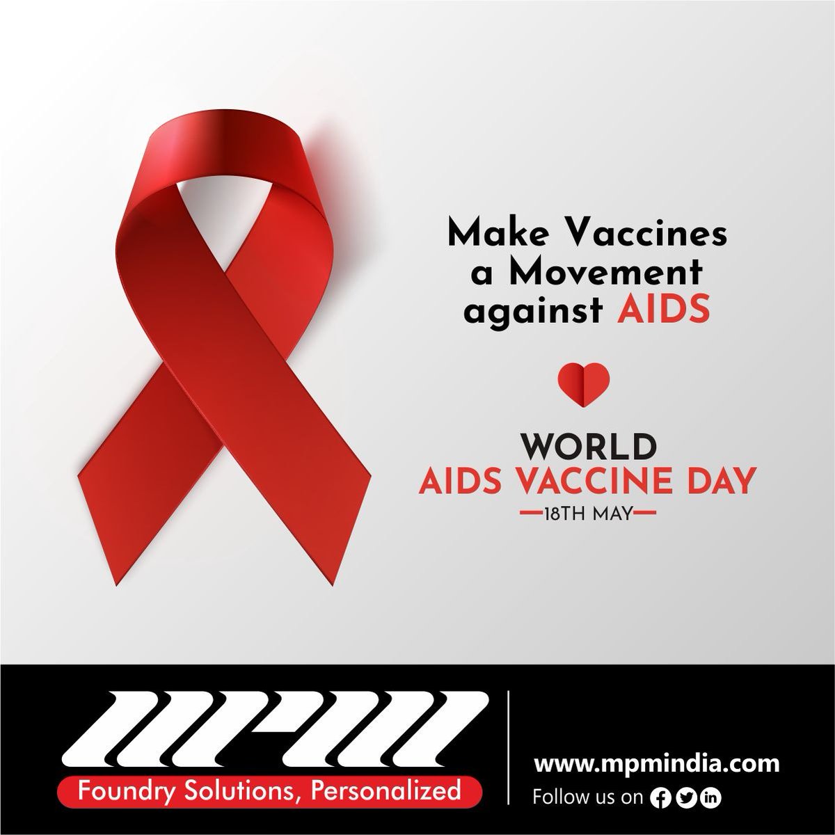 mpminfosoft's tweet image. On May 18th, we are reminded of the fight against AIDS by observing it as World AIDS Vaccine Day. A vaccine will help prevent the spread of HIV AIDS and and stop more lives getting devastated by this disease. Let us work for a better future.