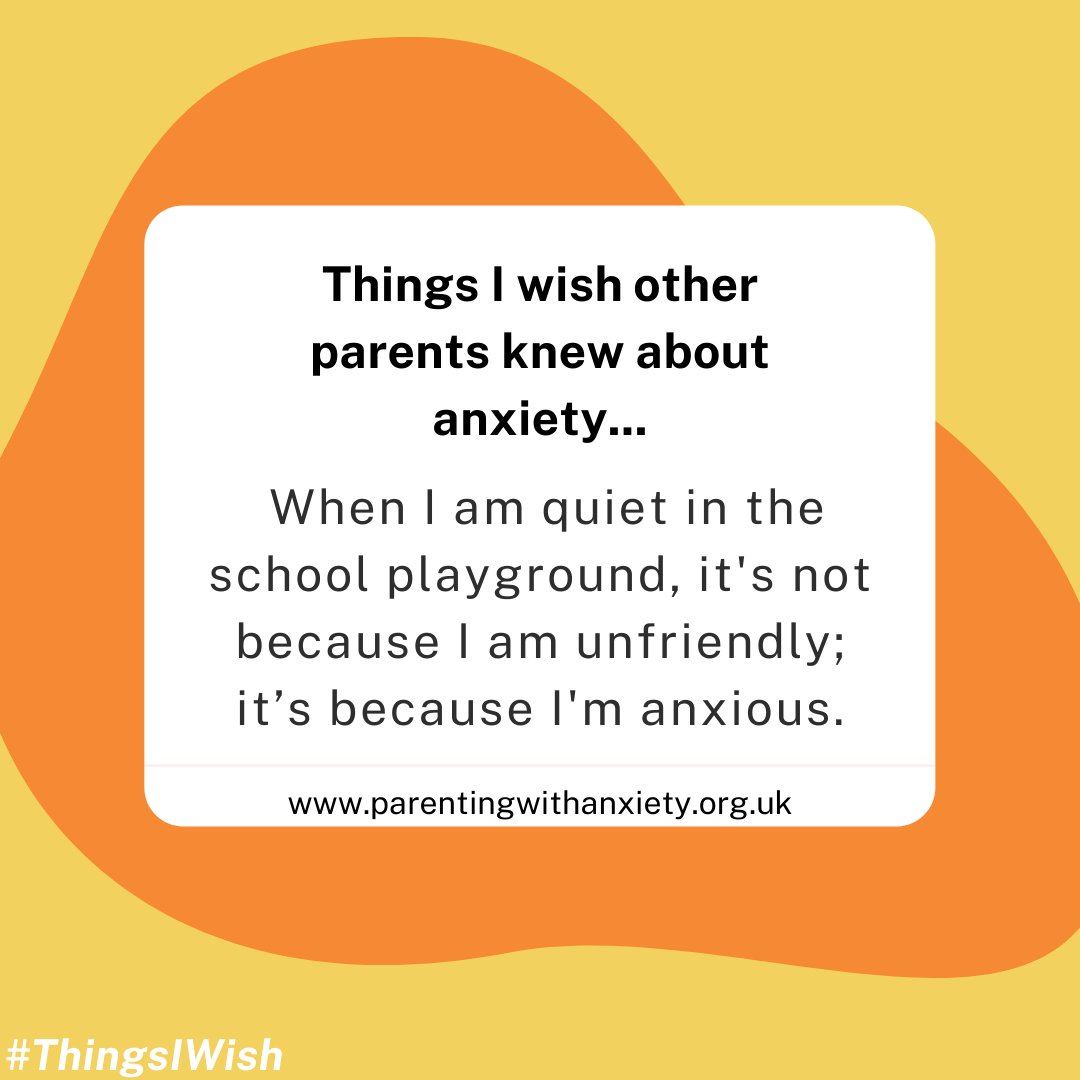 As a parent with anxiety you may wish people understood more about your experiences. 
Our team is sharing #ThingsIWish to help parents understand each other a bit  better. 
If you are a parent with anxiety you can also help to test a new online course at parentingwithanxiety.org.uk
