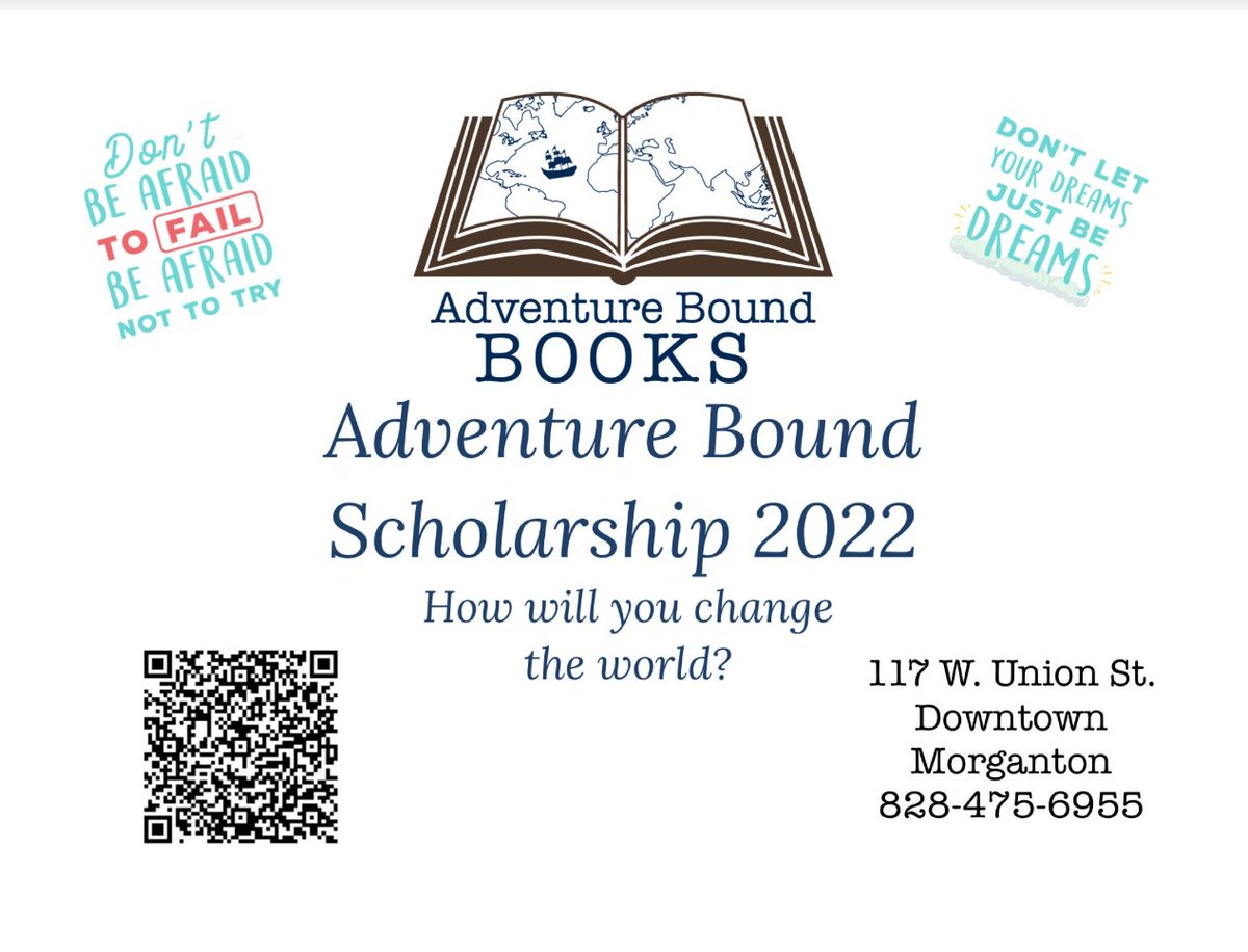 PattonHigh's tweet image. SENIORS:

The Adventure Bound Scholarship is now open and accepting applications until June 30th. Students can be planning any post-secondary educational experience (2 or 4 year, private or public). To apply, visit: adventureboundbooks.indielite.org/adventure-boun….