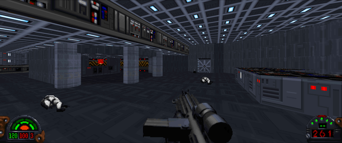 Can confirm that some minor known bugs aside (nothing major - see the list on the site) Dark Forces is now running at 120fps in modern ultrawide.

Thanks for the heads up, <a href="/kinsie/">The Kinsie</a>!

theforceengine.github.io/2022/05/17/iMu…