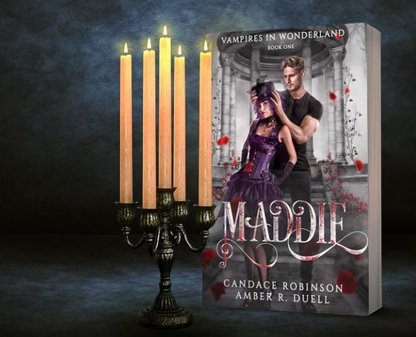 Happy release day, @literarydust  <a href="/AmberR_Duell/">Amber R. Duell ☕</a>  !!

Journey down the rabbit hole into a Wonderland full of vampires! Get your copy today!
amazon.com/Maddie-Vampire…

❤️❤️❤️❤️