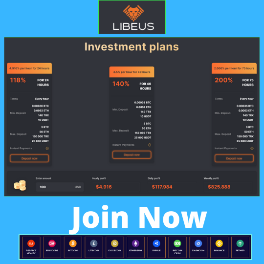 hyiplegit_com's tweet photo. Libeus Paying or Not? (New BITCOIN &amp; CRYPTO INVESTMENT SITE) 
TYPE: HYIP

Security: Secure

Added 18 May, 2022

https://t.co/R9p6w4vXIt

#New_HYIP  #LEGIT #cryptocurrencies #btc_hyip #LatestNews #paying_hyip #ethereum #BTC https://t.co/GFdp406XIC