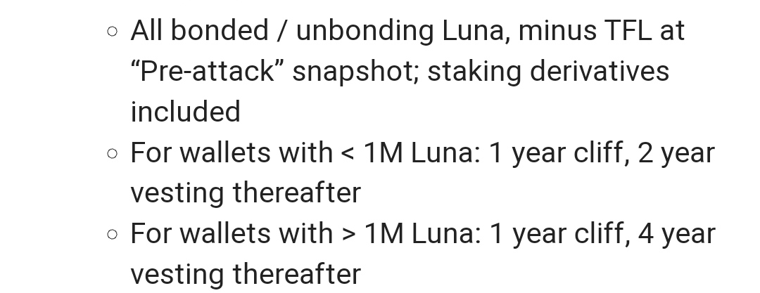 DaveBot4000's tweet photo. I am thick what does the cliff and vesting mean?  Tied up for how long? #LUNA $LUNA $UST #REKT https://t.co/3nS2DdKbIs