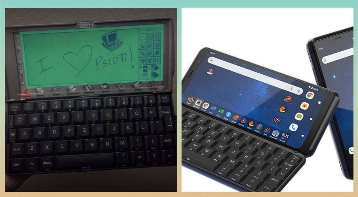 TheNew_Sage's tweet photo. 📍Retro transformers Astro Slide 5G with keyboard equipped 5G phone. 

📱⌨️#PlanetComputers upgraded his famous #Psion Series 5 with a cutting-edge design. It's a small laptop in your hands.

See your galaxy and come back to 1990s

🍊🔋CLICK OUT:
https://t.co/aSAywVxHWs https://t.co/E3LVzewCdr