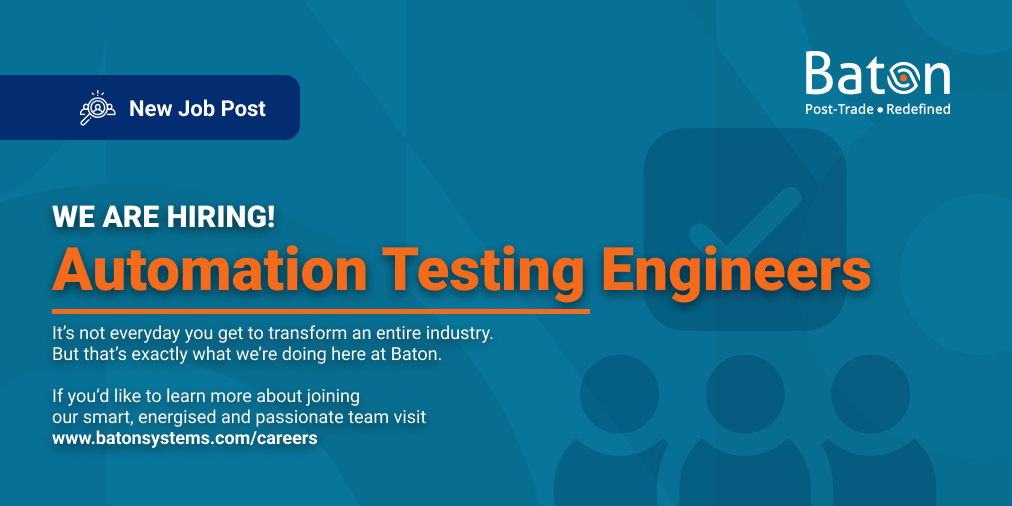 batonsystems's tweet image. We&apos;re hiring for Automation Testing Engineers and we&apos;d love to hear from you. To find out more about our open Automation Testing Engineer positions visit: hubs.ly/Q01bjpZm0

#automationtestingengineers #jobs