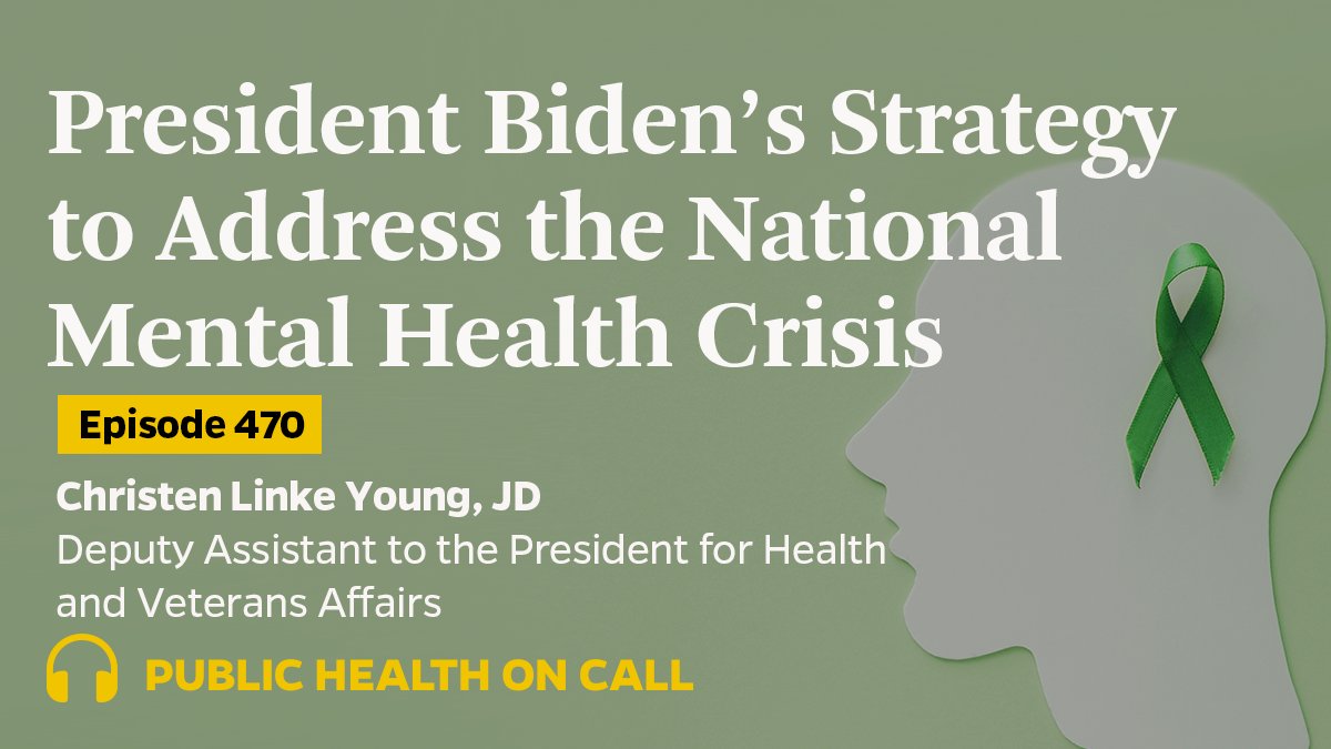 A plan to build the mental health workforce and make mental health care more accessible. @clinkeyoung deputy assistant to @POTUS for Health and Veteran’s Affairs, talks to @drJoshS about the President’s mental health agenda. johnshopkinssph.libsyn.com/470-president-…