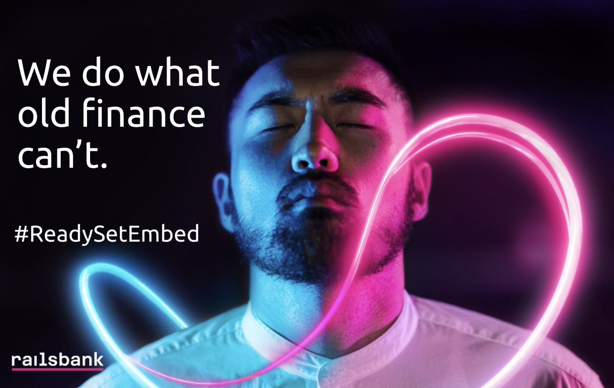 railsr_'s tweet photo. Traditional banks don’t do experiences, fintechs do. 

Meet with our team on 7-9 June at @money2020 at stand B140!

Don’t be left behind, be future ready book your meetings now via the app or through our website. 

#ReadySetEmbed #EmbeddedFinance #Money2020EU https://t.co/bwKzZYmi2D