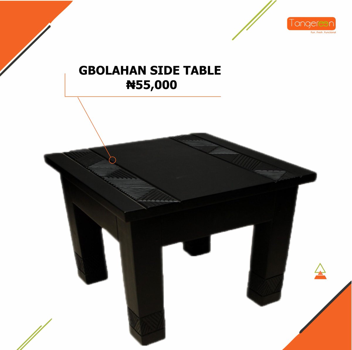 TangereenNG's tweet photo. This side table is designed with defined lines and a strong  structure making it suitable for any lounge setting. 

GBOLAHAN SIDE TABLE -  N55,000

DIMENSION
Length=50cm Depth=50cm  Height=50cm

#tangereen https://t.co/Th42ev77iS