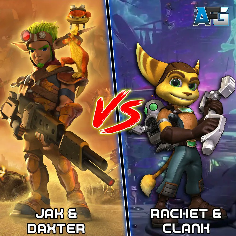 ArchForgeGaming's tweet photo. Who do you think would come out on top in this mashup of dynamic duos? #Jak #JakandDaxter #Rachet #RatchetandClank #platformer #platformgames #gamer https://t.co/2QquNhx2eV