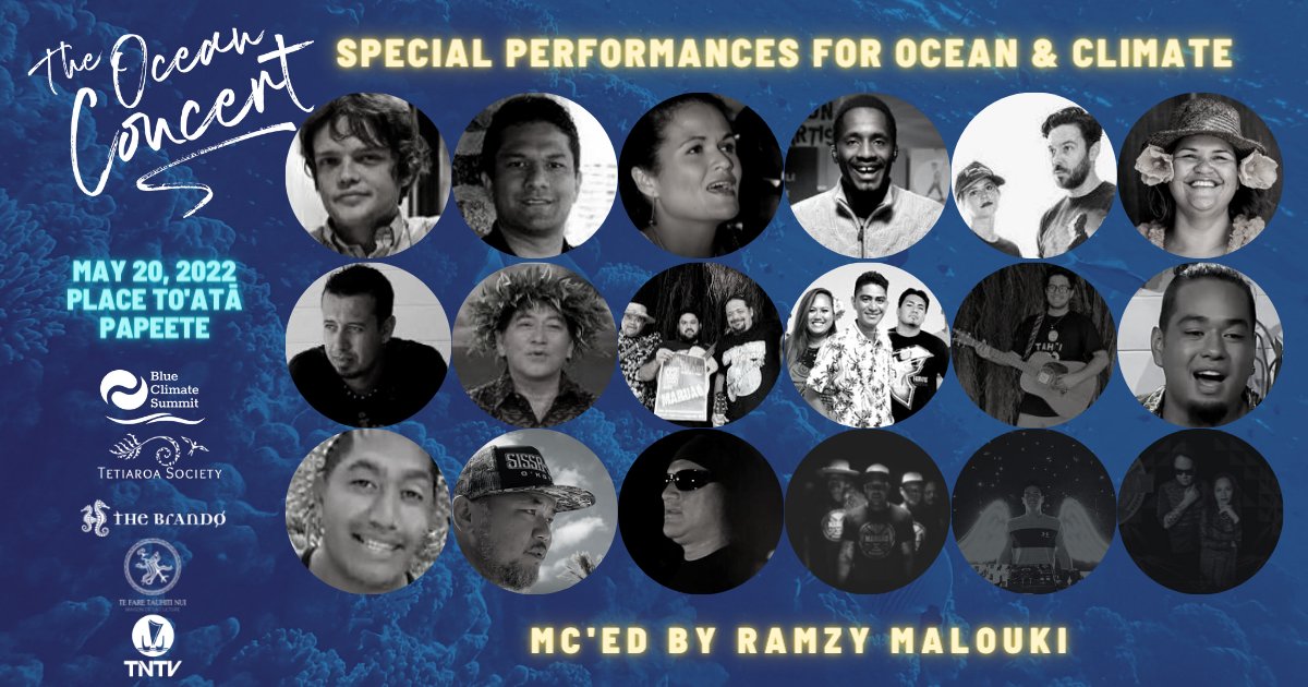 BlueClimate's tweet photo. Get your ticket TODAY! There are two more days to go until The Ocean Concert. Buy your ticket to watch online today: https://t.co/8uMWkS9O0V
#blueclimate #oceandecade #SDGs #OceanAction #SaveOurOcean #SDG14 #climateaction #environment #frenchpolynesia #tetiaroa #oceansolution https://t.co/sf4LSEqLPQ