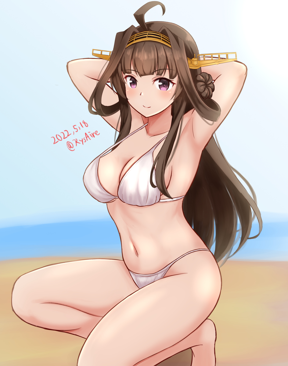 Specialな水着でばーにんぐ!! #艦これ #艦隊これくしょん #金剛(艦隊これくしょん) #金剛 #金剛進水日 https://t.co/qB7HmGJtze 