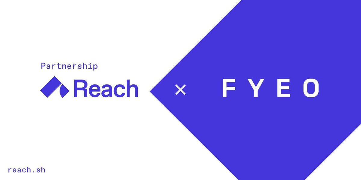 We’re excited to partner with @goFYEO to bring you a safer platform and a safer #web3 for all 🙌 Anyone building on Reach will have priority access to FYEO’s suite of security services.👌 Read more here 👇👇👇 cutt.ly/fyeo-partnersh… #Blockchain #Partnership #Algorand #Ethereum