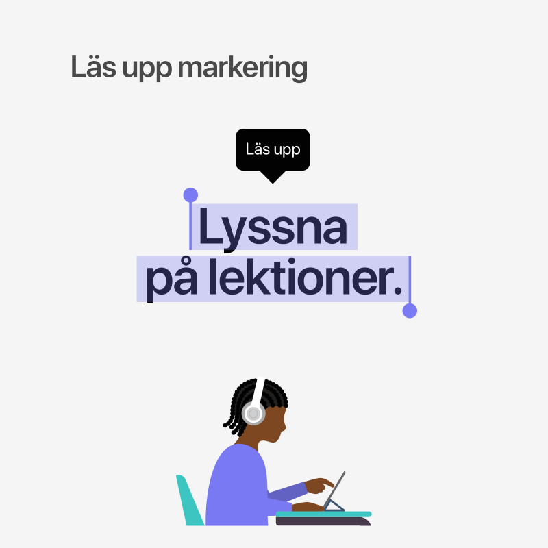 AppleEDU's tweet photo. iPad har kraftfulla inbyggda hjälpmedelsfunktioner som gör att alla på skolan kan lära på det sätt som passar dem bäst 📚. Svep för att se hur.
