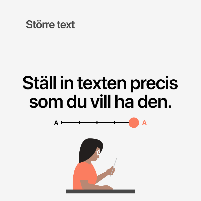 AppleEDU's tweet photo. iPad har kraftfulla inbyggda hjälpmedelsfunktioner som gör att alla på skolan kan lära på det sätt som passar dem bäst 📚. Svep för att se hur.