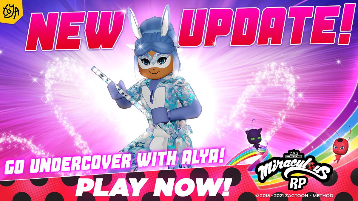 Toya Play on X: ✨ Miraculous WEEKLY UPDATE ✨ 🐞 Scarabella is now in game,  on the Quest Stand! 🐞 Cat Blanc is now in game! 🐞 Zag Stand changes every  Sunday!