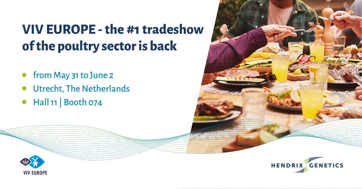 VIV Europe, the #1 tradeshow of the poultry sector is back in Utrecht, The Netherlands, from May 31 to June 2. We'll see you at Hall 11, Booth 074.

Click here to register for free: bit.ly/3wlzDuT

#viveurope #tradeshow #poultry #layinghens #turkeys #traditionalpoultry