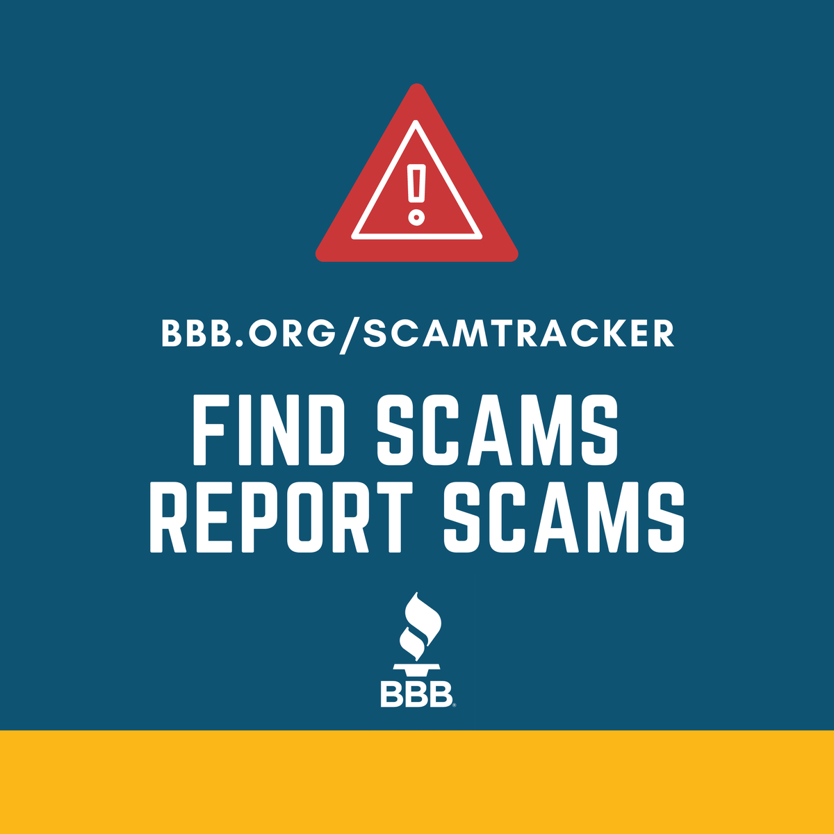 BBBAkronOhio's tweet photo. The best way to stop scams from happening is to be educated. Our scamtracker system allows you to see what scams are going on in your area as well as report scams to alert others. https://t.co/AzsegAtY5X
#BBBScamtracker #BBBStrong https://t.co/dbxjaUz1nb