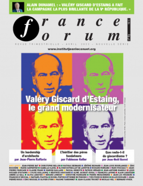 "VGE, le grand modernisateur"
France Forum, avril 2022;
A lire absolument!

Témoignages + analyses d'anciens compagnons de route/grands connaisseurs de l'action de #VGE,            en partenariat entre <a href="/Inst_Lecanuet/">Institut Jean Lecanuet</a> et <a href="/Fondation_VGE/">Fondation Valéry Giscard d'Estaing</a> 

institutjeanlecanuet.org/content/valery…