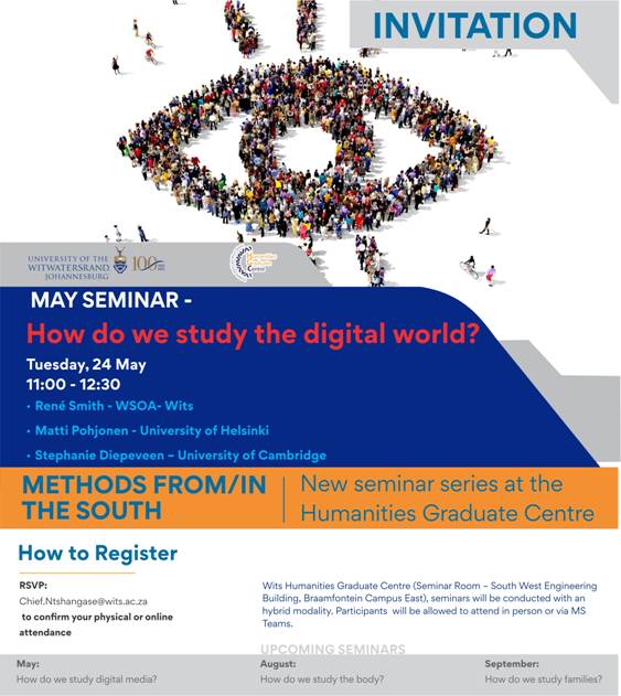 WitsHgc's tweet photo. Hi everyone! It is good to be back and with a news methods series. We look forward to hosting you! Please be on the look out for other events and seminars to assist with your academic journey! https://t.co/gGBBoh4RZY