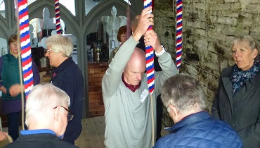 RingingTeachers's tweet photo. On the M1 course at Lanteglos in Cornwall with tutor, Les Boyce, the added benefit of learning as a group, allowed for the sharing of ideas, such as the A-V arm positions and part raising ropes to develop rope control. #ARTM1 https://t.co/ppmuKHQpmw https://t.co/ljgrIMholj