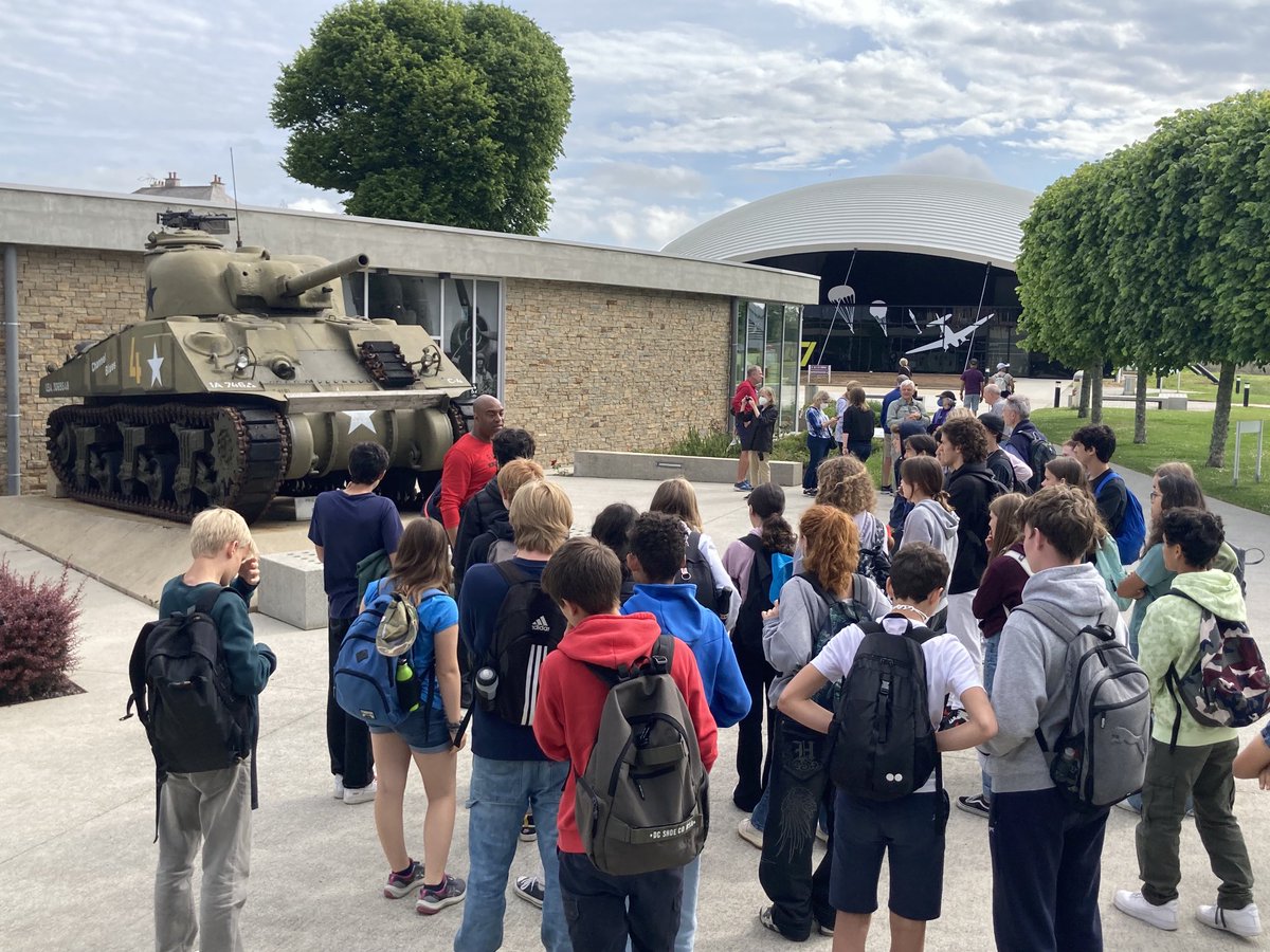 Newman_SJane's tweet photo. Ste-Mère Église - Km 0, Airborne Museum - the learning continues  ⁦@ISB_MS⁩ #mslearns #normany2022 https://t.co/IeKuWHG9u9