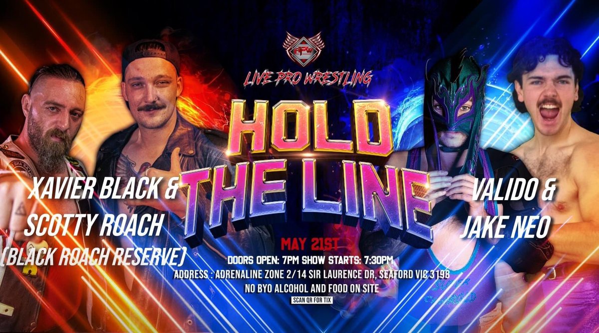 AdrenalinePW's tweet photo. This Saturday night will be the debuting team of Black Roach Reserve (@BrawlsnBourbon and @roach_scotty) taking on the newly formed team of @the_SC_Valido and @jakeneopw 

#APWHoldTheLine https://t.co/EPcJrC0QFL