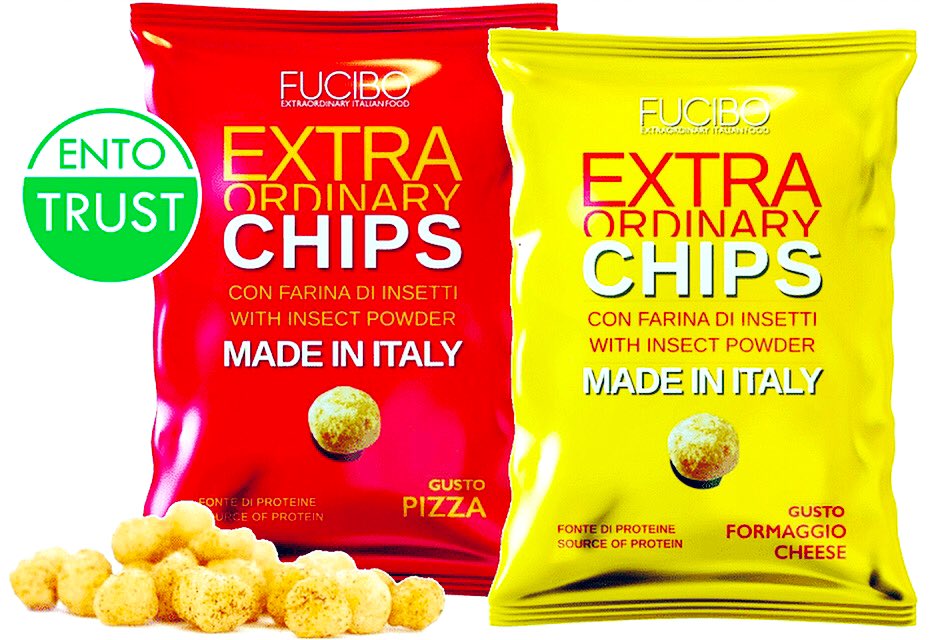 entotrust's tweet photo. Healthier indulgence!
Fucibo chips are the first Italian product with insect flour, authorized by the EC. A baked corn snack to introduce edible insects, with mealworm source of proteins, iron, vitamin. Just achieved the Entotrust certification #sustainableprotein #foodinnovation https://t.co/ieBx62HoWp