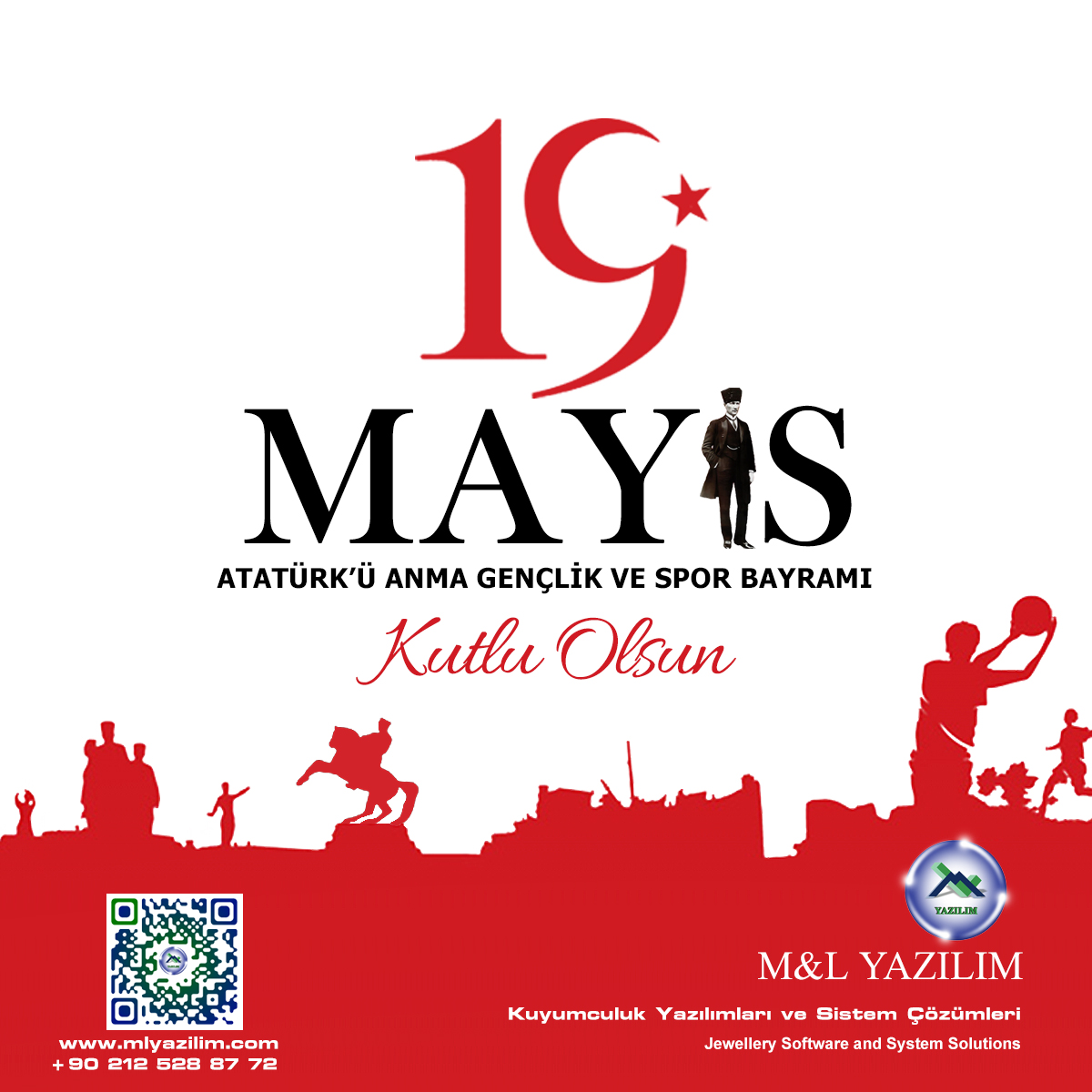 ml_yazilim's tweet image. 19 Mayıs, Türk Milleti’nin bağımsızlık ve özgürlük umutlarının inanca dönüştüğü, kurtuluş ataşenin yakıldığı ve aydınlık bir geleceğe olan inancın kuvvetlendiği günün adıdır. 19 Mayıs Atatürk’ü Anma Gençlik ve Spor Bayramınız kutlu olsun.

#19Mayıs
#MLYazılım