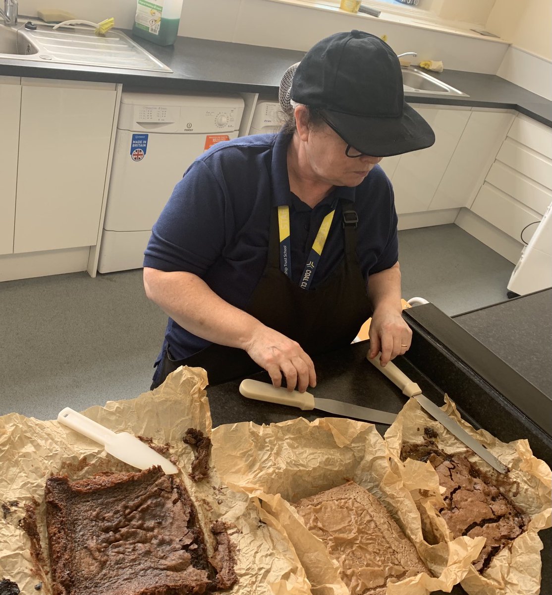 CCA #cooking Tracy Catering Manager taste tested D.A, B. H and IS/SK brownies - ten points went to D.A