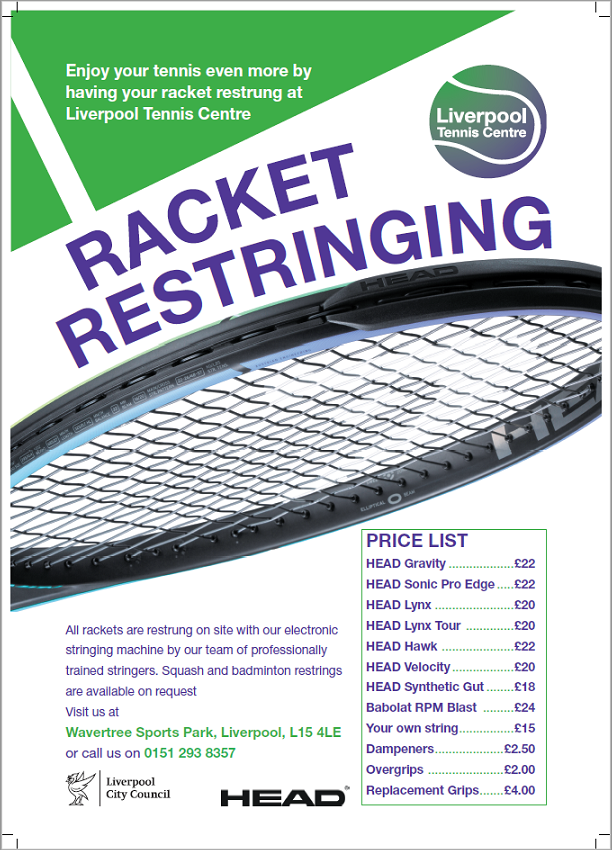 LiverpoolTC's tweet image. Snapped a string ?
Have a fresh set of strings put in your racket by one of our professionally trained stringers. Call into reception from 3.30pm weekdays and 9.00am weekends. @head_tennis 
#restring #ifitsnapsgetitstrung