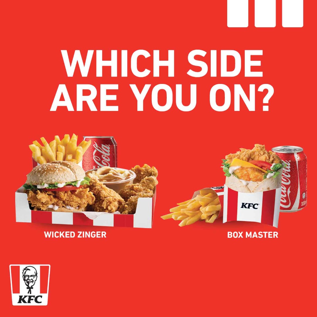 Bizmalawi's tweet photo. Pick your side.
More info: https://t.co/u8ksKZlyGE
#WickedZinger #BoxMaster #KFC #Malawi https://t.co/lnt9Ev9MpZ