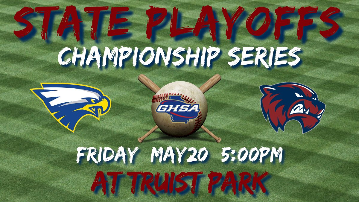 CCSD's biggest cross-town rivalry heads to Truist Park on Friday night for the GHSA 7A State Championship!  The Etowah Eagles vs. the Woodstock Wolverines double-header begins at 5 p.m. Tickets are $15 and for sale online at gofan.co/app/events/595… #CCSDfam