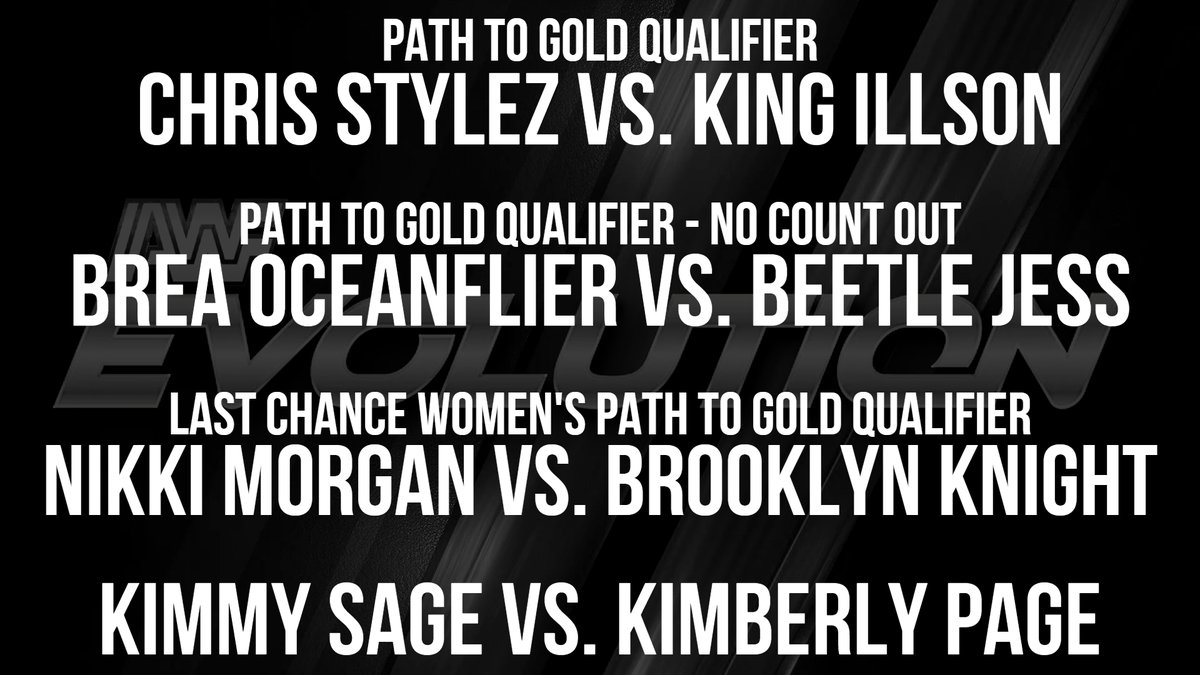 AWF_EFed's tweet photo. 🔳AWF Evolution - LIVE TONIGHT 5pm/ET
https://t.co/ffjEkqZiyT

A HUGE card set for #AWFEvolution this week! 4 great matches and we will also hear from some AWF star including @RScottGarey and his message to Bullet Era! https://t.co/ll6x5uflsH