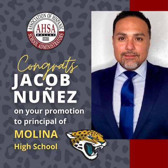 ahsadallas's tweet photo. Huge congrats to @JacobNunez27. He has served @dallasschools for 17 years &amp; now has the opportunity to lead the great @MolinaHSLibrary &amp; create his own legacy of leadership! We have no doubt that you’ll continue to make us proud! @DianaVNunez @benfordisd @MRamirezDISD https://t.co/WW9LItoc2X