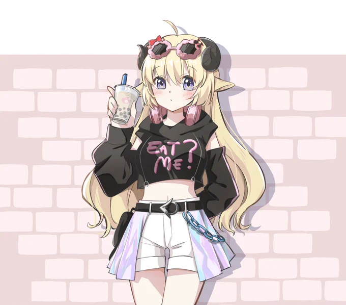 角巻わため X Family Mart🐏
#つのまきあーと 
#ホロマート 