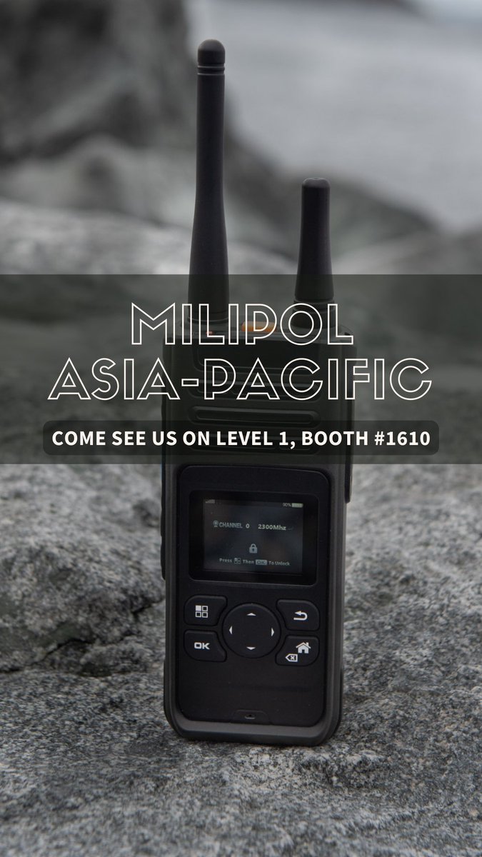 SovereignSys's tweet photo. Day 2 of Milipol Asia-Pacific. Stop by and see our latest PTT mesh radios. #meshnetwork #ipmesh #meshradio #police #lawenforcement #firstresponder #sovsys https://t.co/vRgi06fLp2