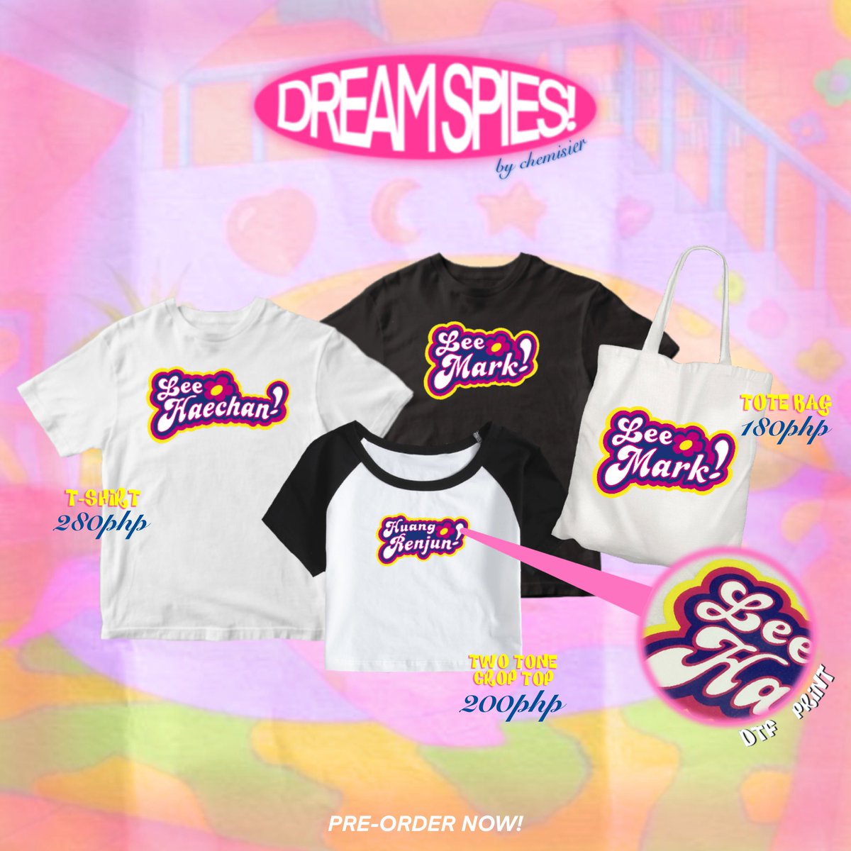 Are you ready to see NCT DREAM perform live? Here’s our dream collection that you can wear on d-day! 

TSHIRT, CROP TOP &amp; TOTE BAG
- price range: 𝗣𝗛𝗣 𝟭𝟴𝟬 - 𝟮𝟴𝟬
- full payo / 50% payo ; rembal after 3 days
- can do meet ups on May 29 but must pay 50%