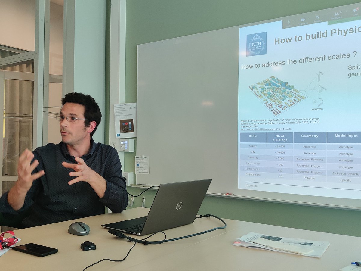 opasichnyi's tweet photo. A colleague of mine Xavier Faure whom I had an honour to work with within #E2B2 #MUBES for the last two years made a seminar on #UBEM (urban building energy modelling) including the most recent advancement on #copula-based probabilistic #calibration. https://t.co/o12FrJmEUD