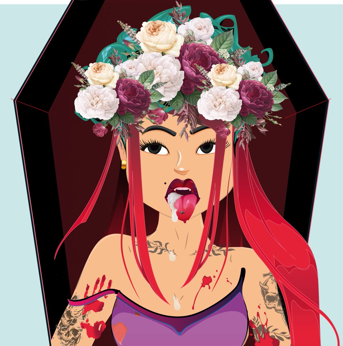 Sofi_0_Art's tweet photo. My Favorite Item !! 😈 #NFTCommumity 

Ilona is a seemingly sexy and talented actress, who is one of the most cold-blooded agents ower the world This time she took on the role of a film actress, her goal is to assassinate one of the directors known for her films about vampires. https://t.co/R1URTpqcCH