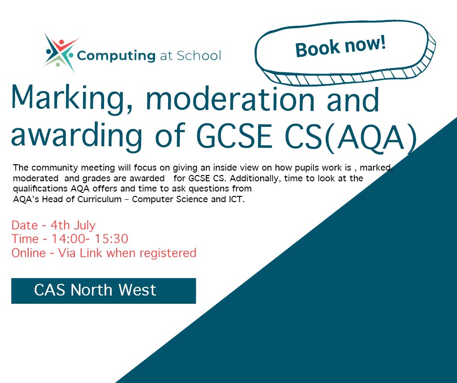 CAS_NorthWest's tweet image. computingatschool.org.uk/events/2022/ju…