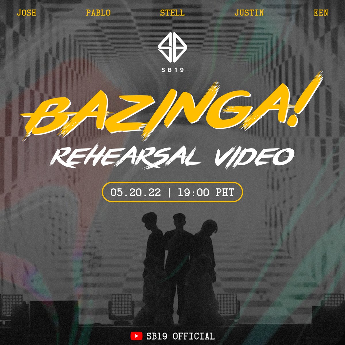 SB19Official's tweet photo. 📣  BAZINGA Rehearsal Video

Get a glimpse of how #SB19 prepared for their first PPOP CON Stage this Friday at 7PM PHT! Save the date A'TIN! 💙

SB19 BAZINGA REHEARSAL
#SB19RehearsalVideo #PPOPCon #Bazinga_SB19 https://t.co/yDT7HLMtVK