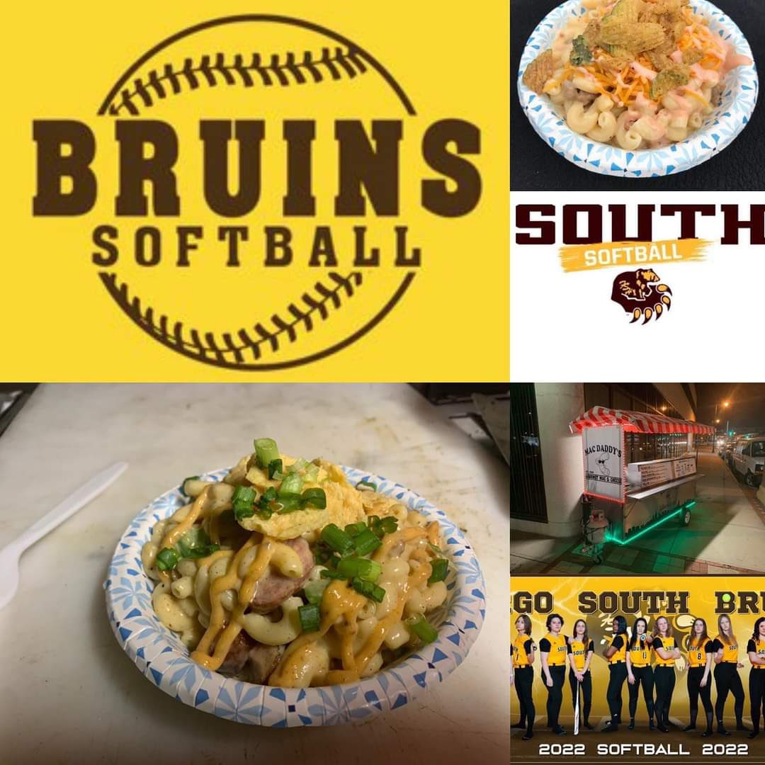 wags5now's tweet photo. Tonight and tonight only at the Fargo South softball field we have Mac Daddyโs for everyone to enjoy! A portion of the proceeds will go back to the softball program so come enjoy some food, fast bats, and friends! #macdaddys @fshactivities @AdieWagner https://t.co/ZegED2gfqN