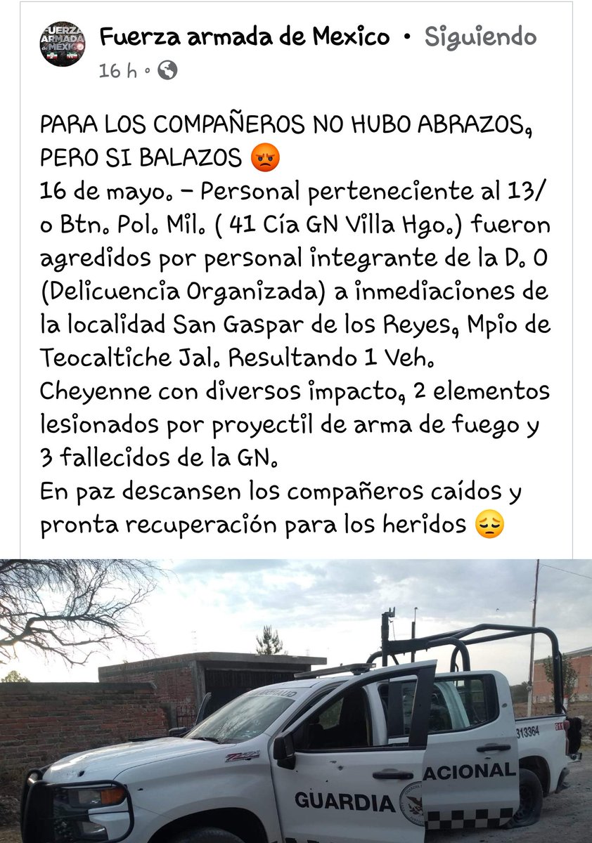 forgotfaith's tweet photo. Señor @lopezobrador_ para los elementos de la @mx_guardia
podrá abogar por ellos para que en vez de balazos les den abrazos para que no pierdan la vida? #Digo @brozoxmiswebs @CarlosLoret @MVSNoticias @LuisCardenasMx @azucenau @DeniseDresserG @aristeguicnn https://t.co/upyH7l9puj https://t.co/z65R8aMlE2
