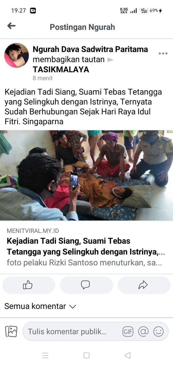 Istri sudah 6 tahun di pakai sama tetangga,tebas kayanya kurang puas.....cincang aja sekalian tetangga nya,harga yg pas kaya nya 😂😂😂🤣