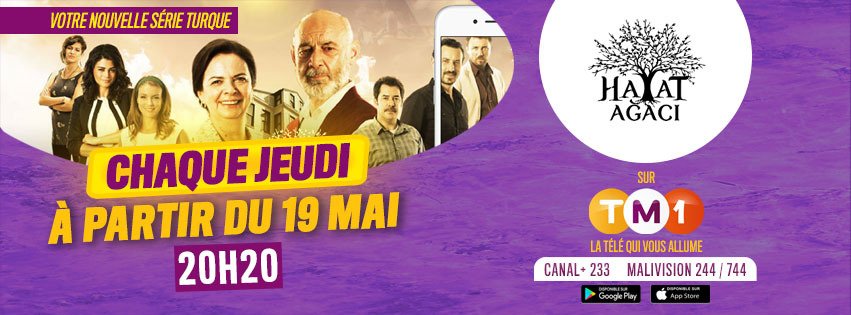 EXCLUSIVITÉ !
Êtes-vous prêts pour accueillir votre nouveau feuilleton turc #HAYATAGACI sur #TM1?
Rendez-vous dès demain jeudi à partir de 20h20.
Amour, haine, trahison...
Demain 20h20.