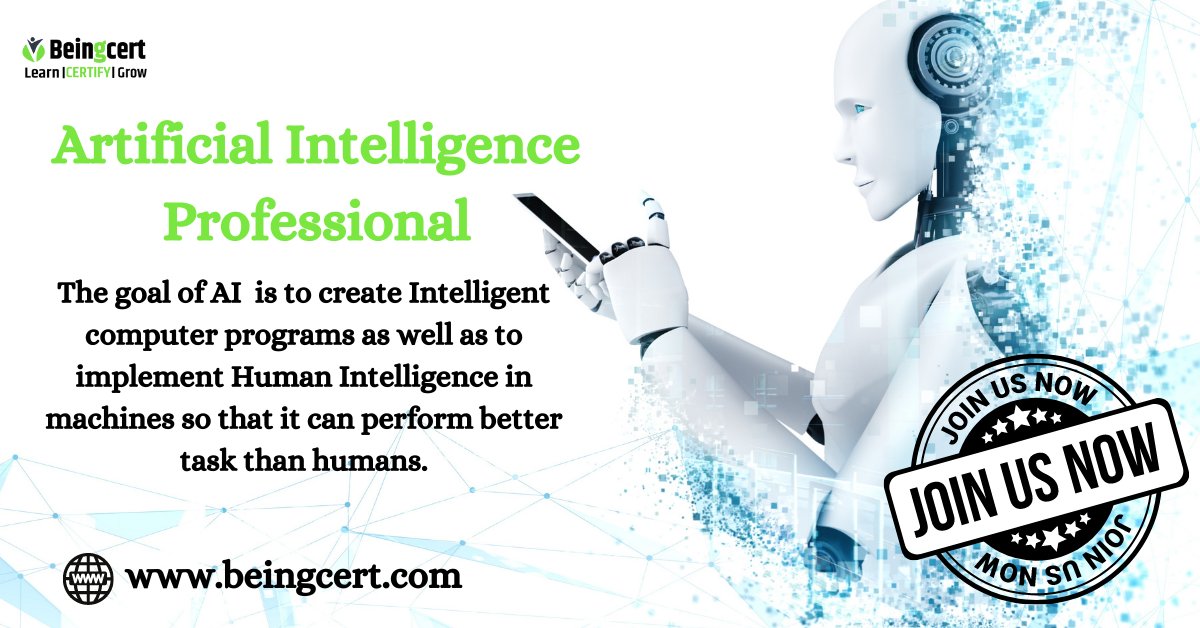 BeingCert's tweet photo. Learned in handling the applications and use cases of AI? Rush to become Certified AI Professional with Beingcert!
#ai #artif #artificialintelligence #machinelearning #deeplearning #bigdata #datascience #data #beingcert https://t.co/EXAG3S8CWB
