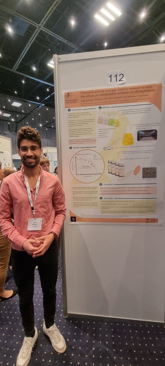 Yesterday I presented my research poster  in how chemical activity can be used to assess the effects of  contaminants in phytoplankton.  #SETACCopenhagen