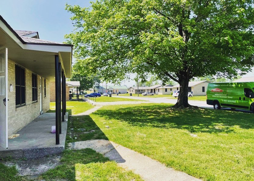 servprolexky's tweet photo. Here is a look into what our crews have going on in Mayfield! #disasterrecovery #fastertoanydisaster #SERVPRO https://t.co/BEcQuCEbYv
